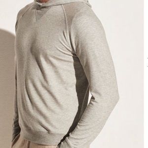 Mens Vince Cotton/Cashmere Pullover  - Large - Grey/White
